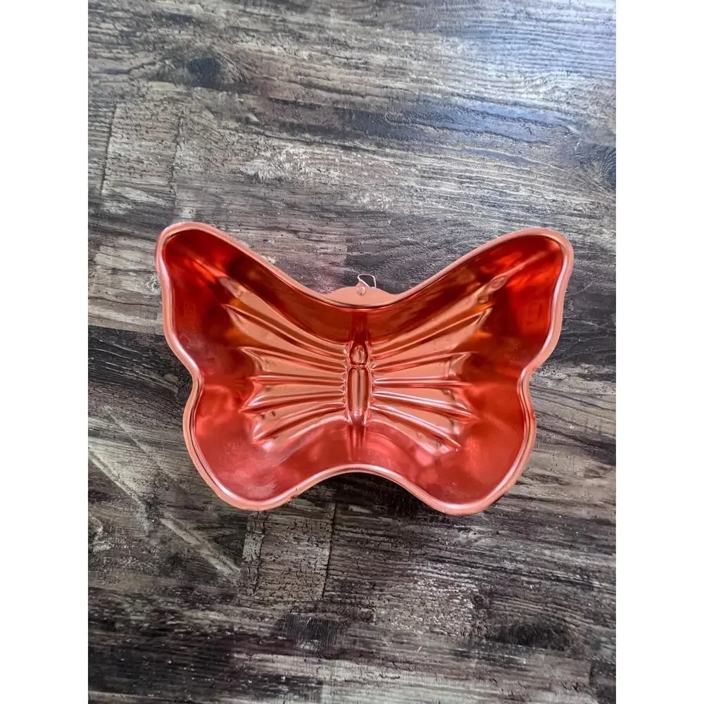 Vintage Mirro Butterfly Mold | Copper-Tone Aluminum Jell-O Pan | MCM Decor